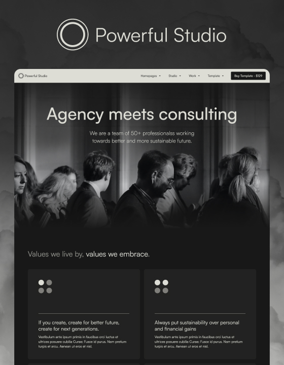 Powerful Studio - Agency HTML5 Responsive Website Template