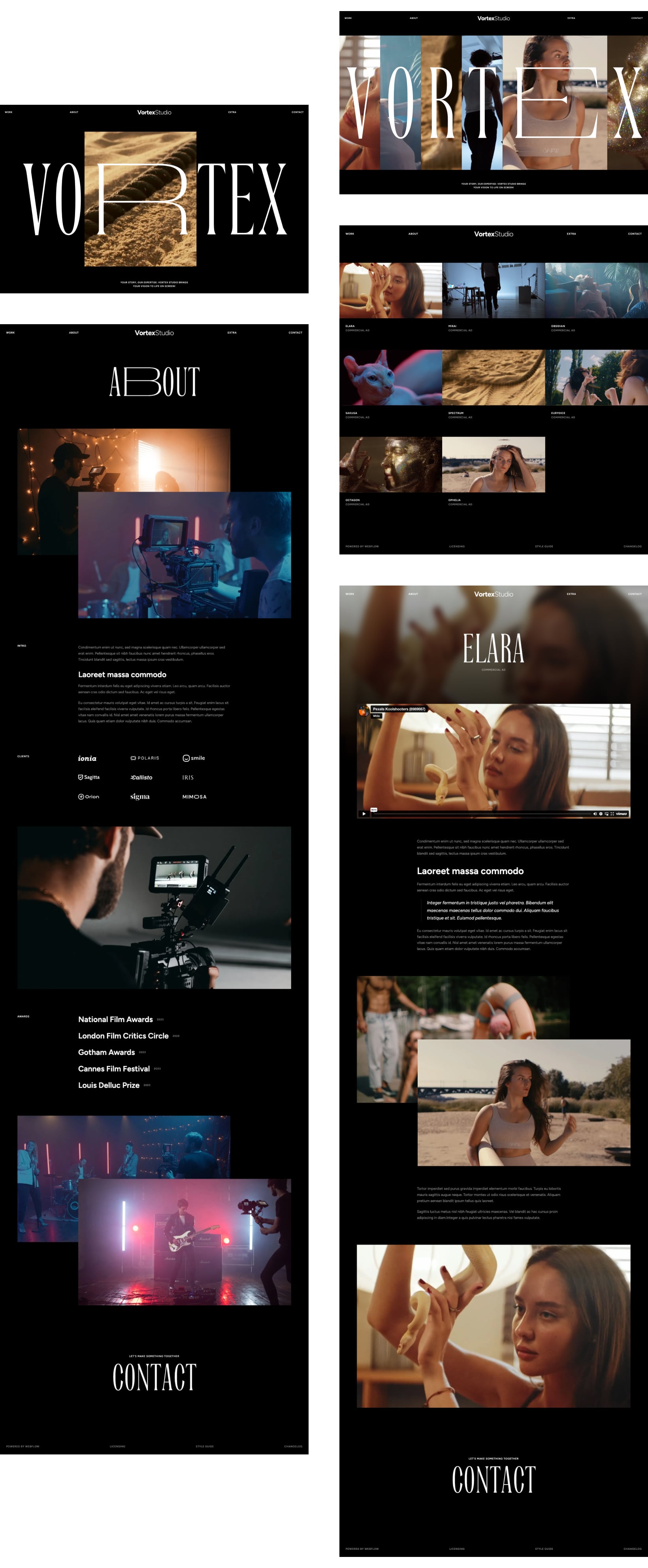 Vortex Studio Video HTML5 Responsive site Template