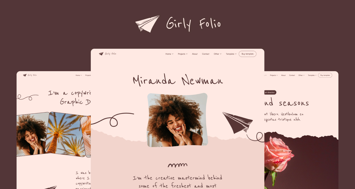Girly Folio - Portfolio HTML5 Responsive Website Template
