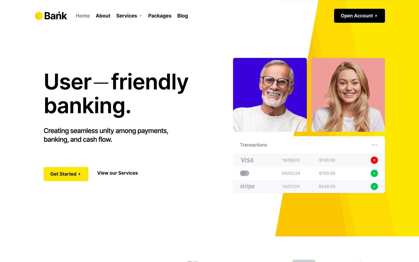 Beńk - Bank HTML5 Responsive Website Template