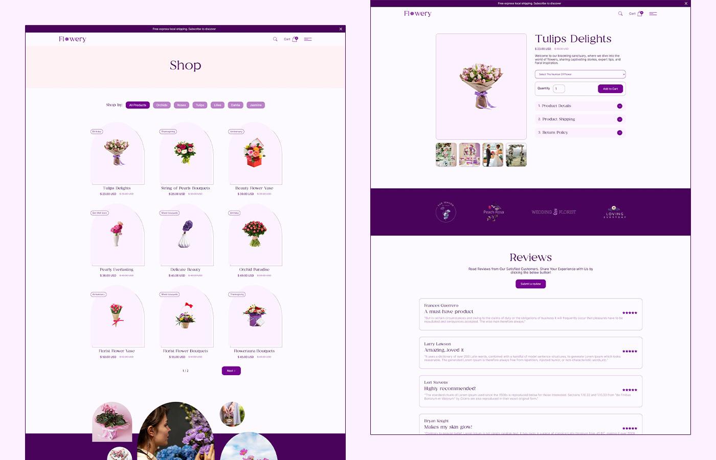 Flowery - Florist HTML5 Responsive Website Template