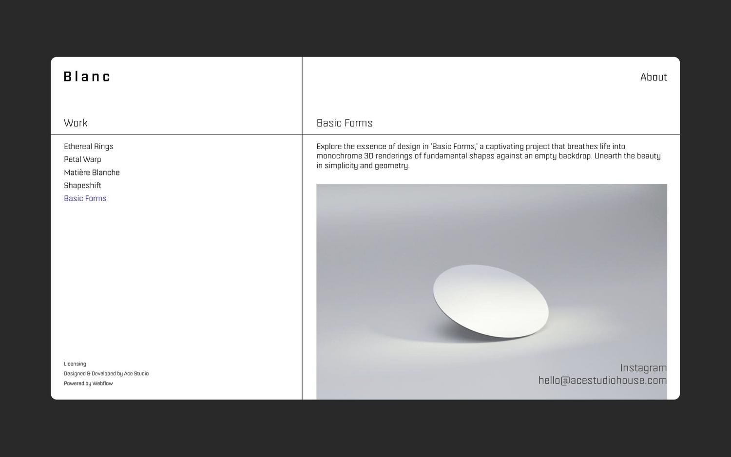 Blanc Portfolio HTML5 Responsive Website Template