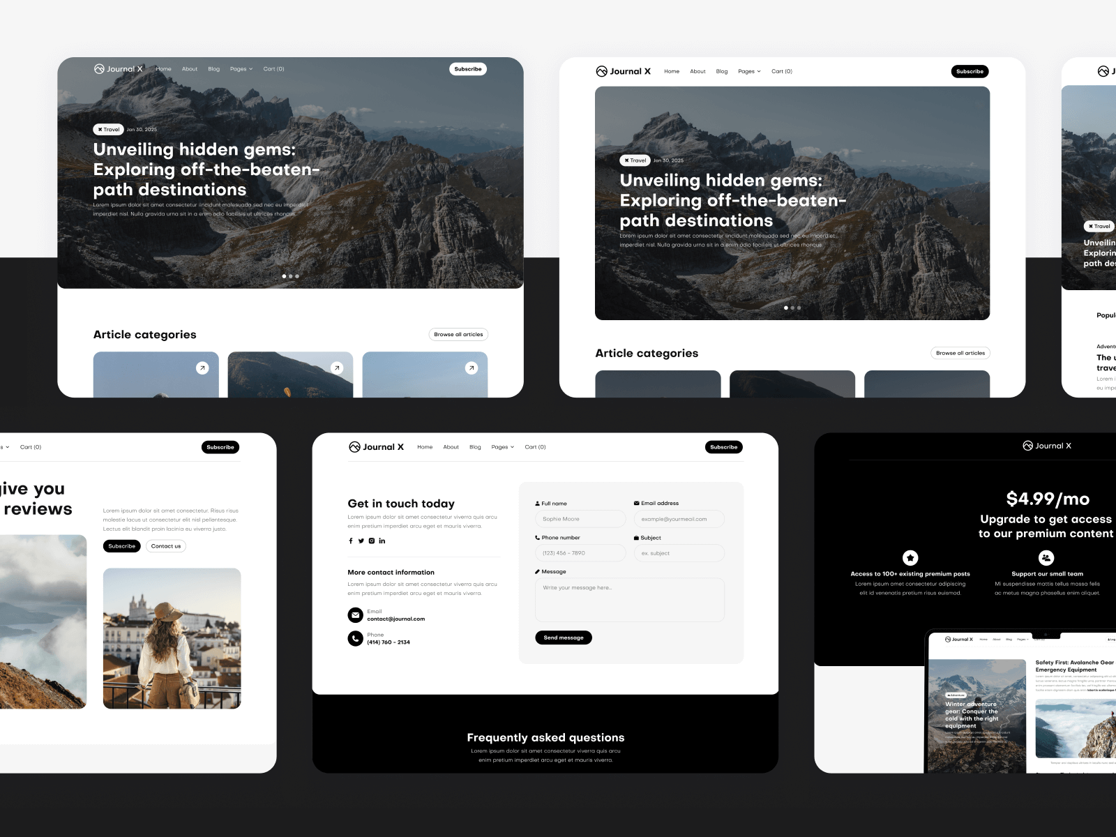 Journal X - Blog HTML5 Responsive Website Template
