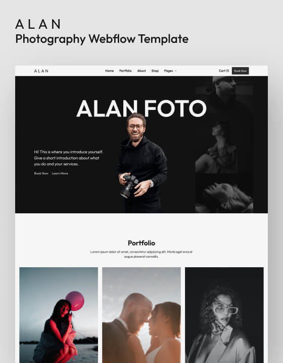 Alan Foto by Salmon Pixel - Portfolio design asset by webflow