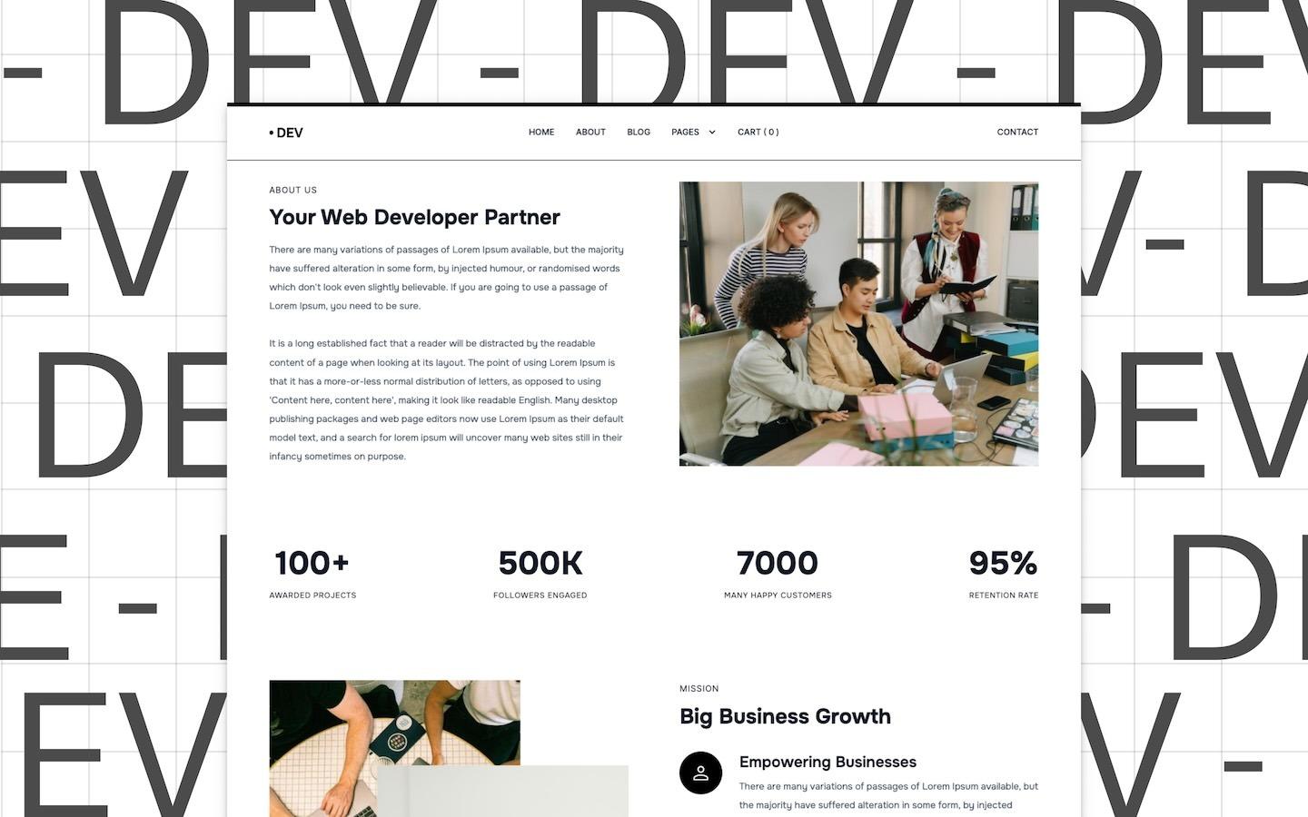 Dev - Portfolio HTML5 Responsive Website Template