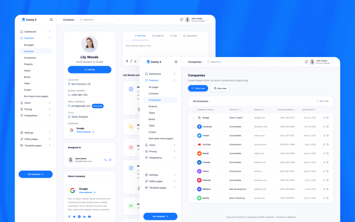 Dashly X - Dashboard HTML5 Responsive Website Template