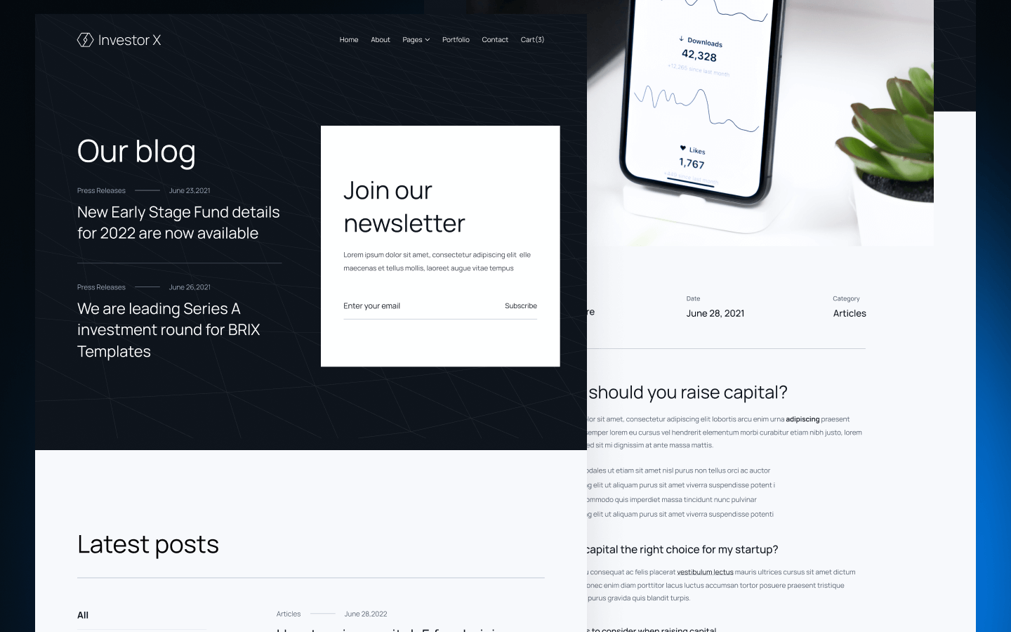 Investor X - Investment HTML5 Responsive Website Template