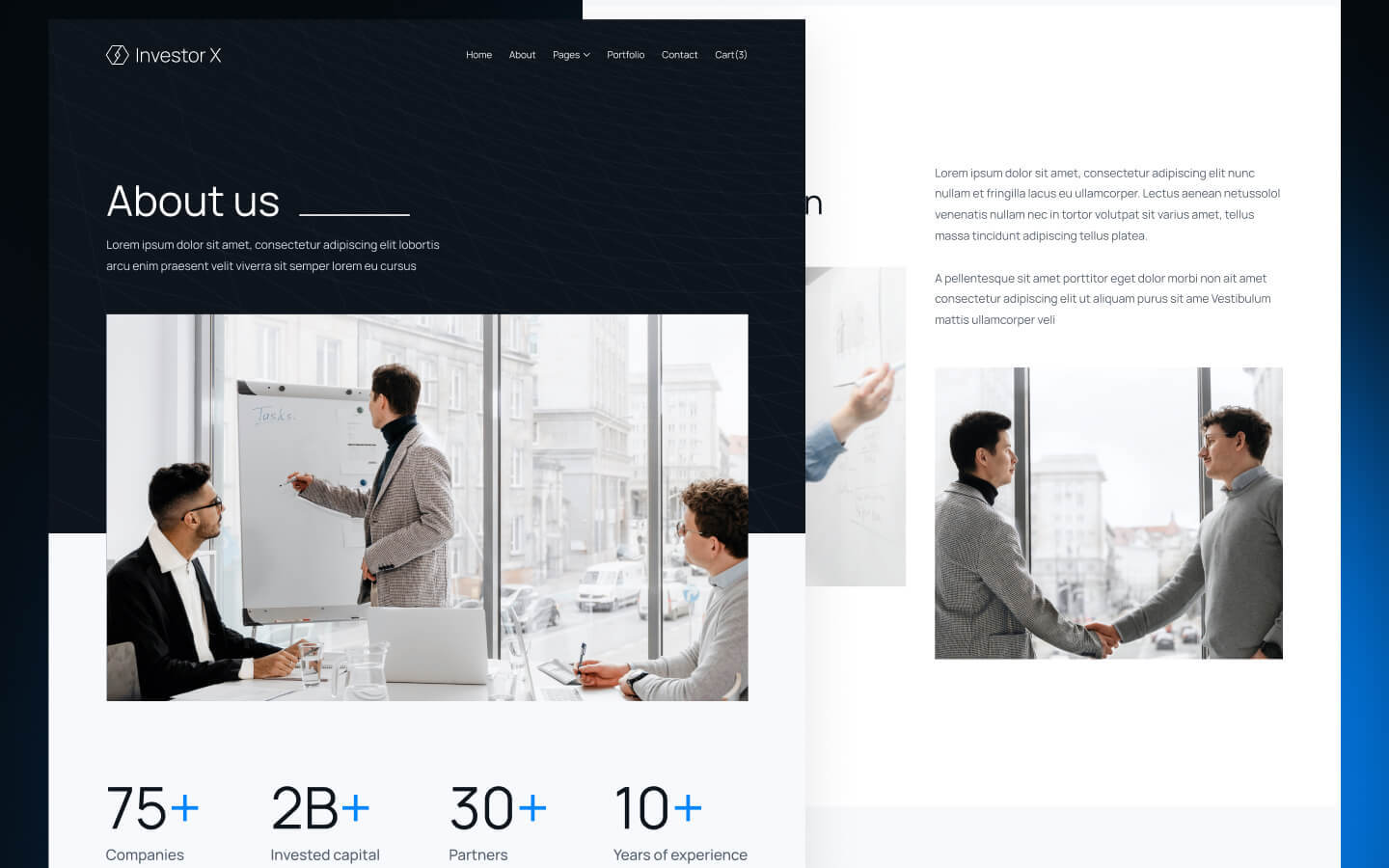 Investor X - Investment HTML5 Responsive Website Template