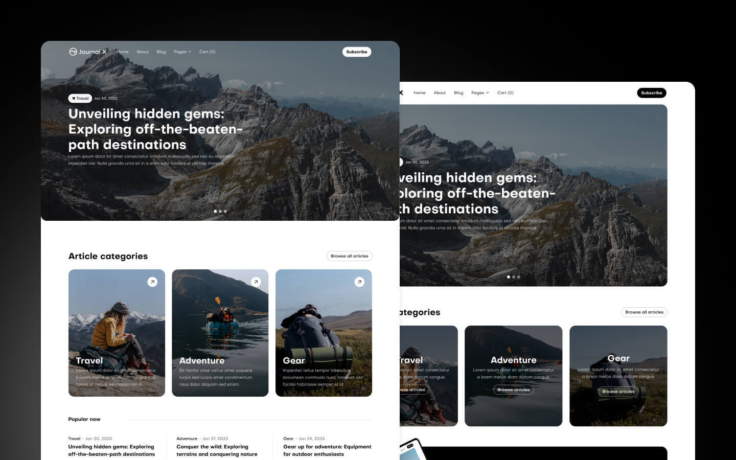 Journal X - Blog HTML5 Responsive Website Template