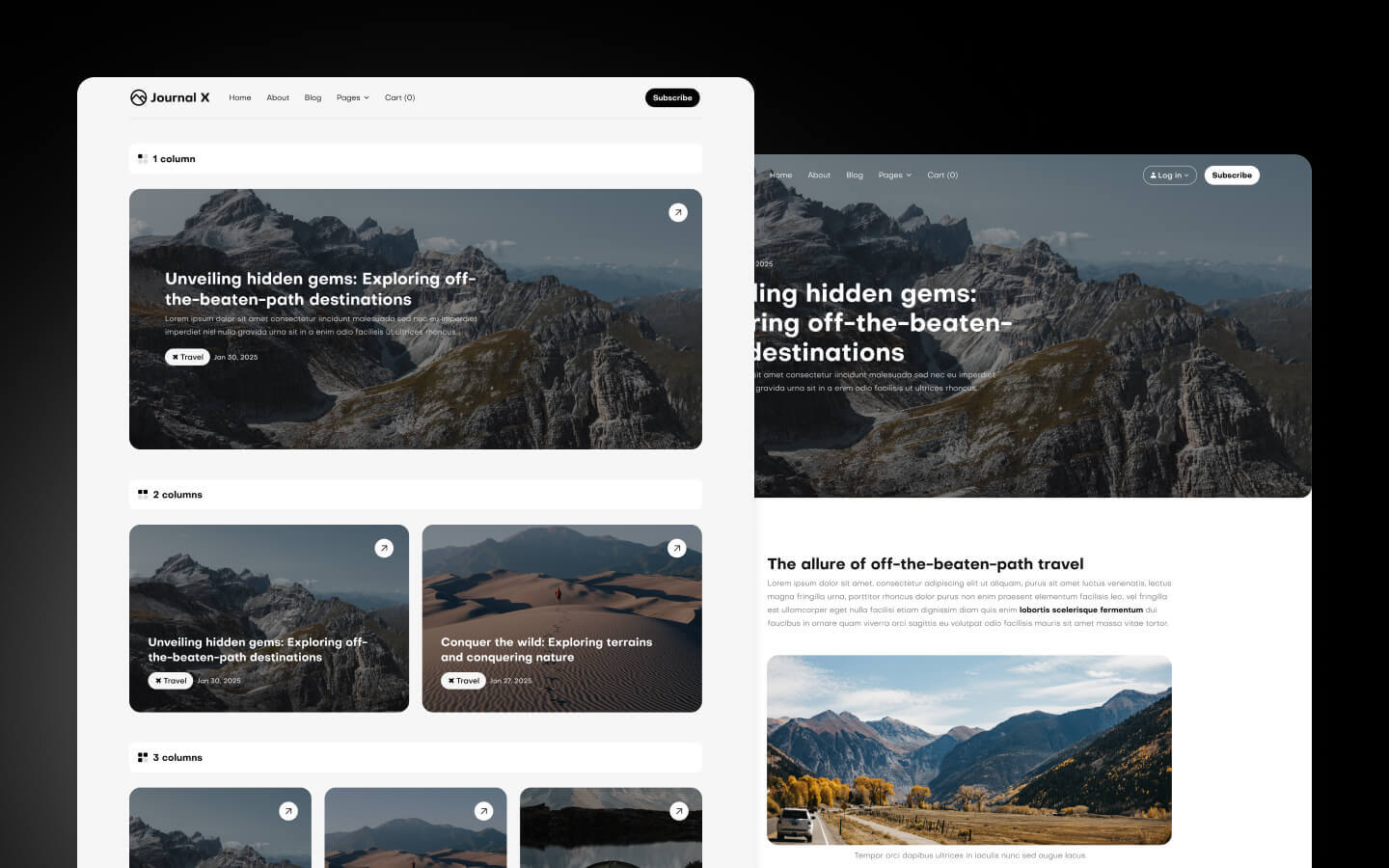Journal X - Blog HTML5 Responsive Website Template