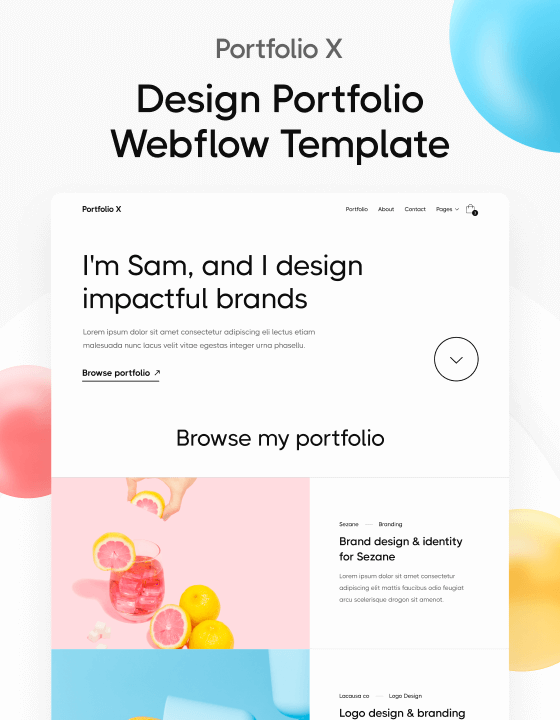 Portfolio X Portfolio HTML5 Responsive site Template