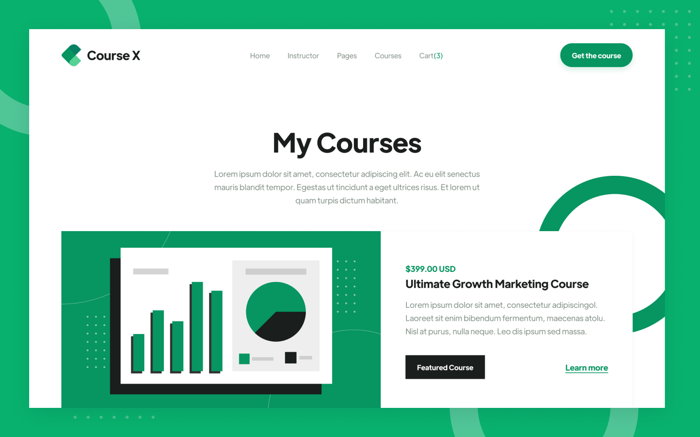 Course X - Learning HTML5 Responsive Website Template