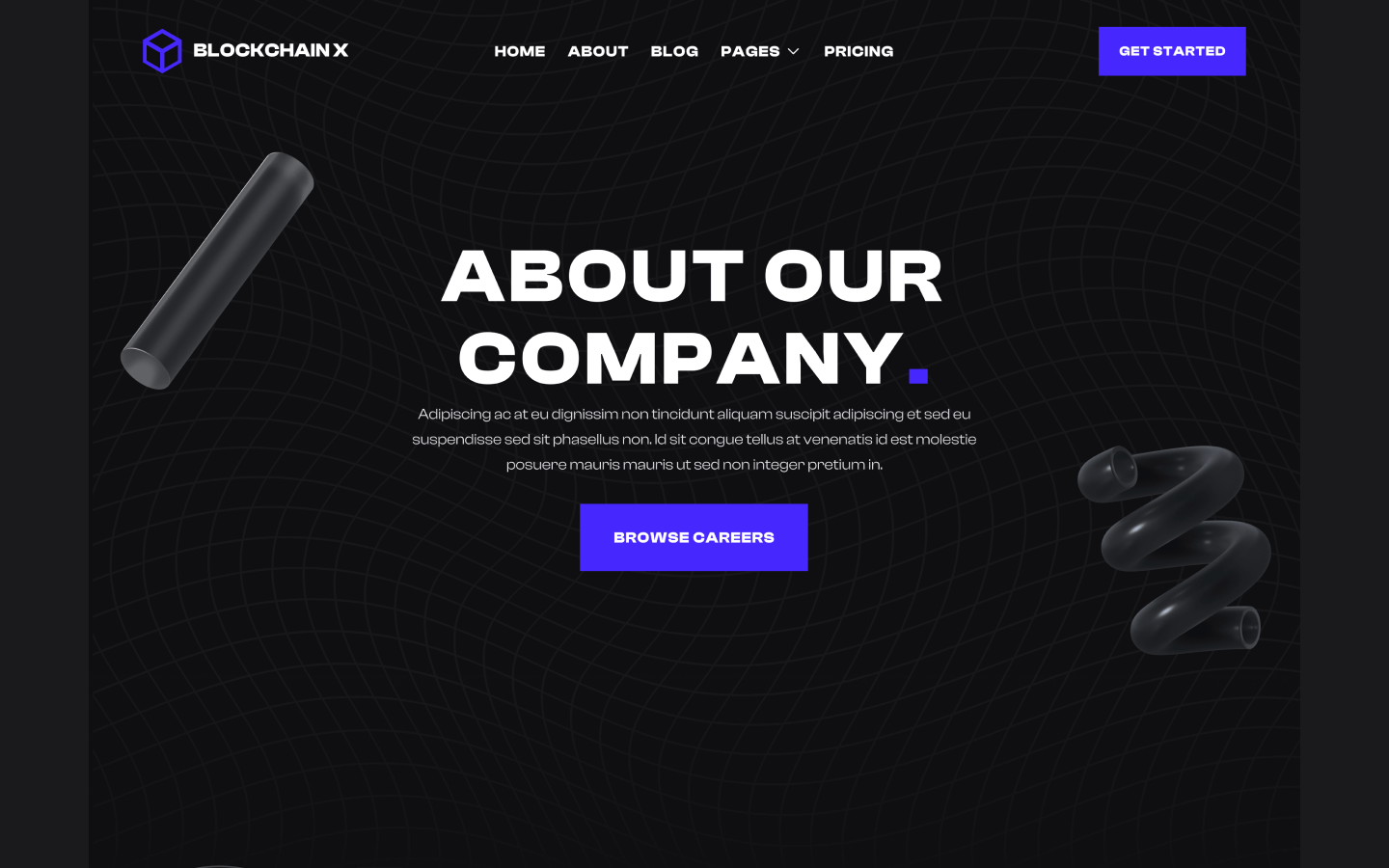Blockchain X - App HTML5 Responsive Website Template