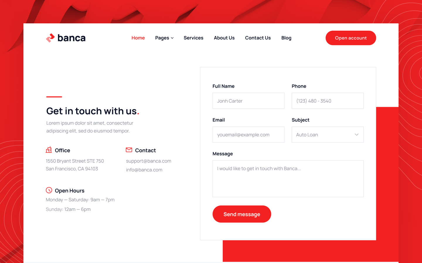 Banca - Bank HTML5 Responsive Website Template image.