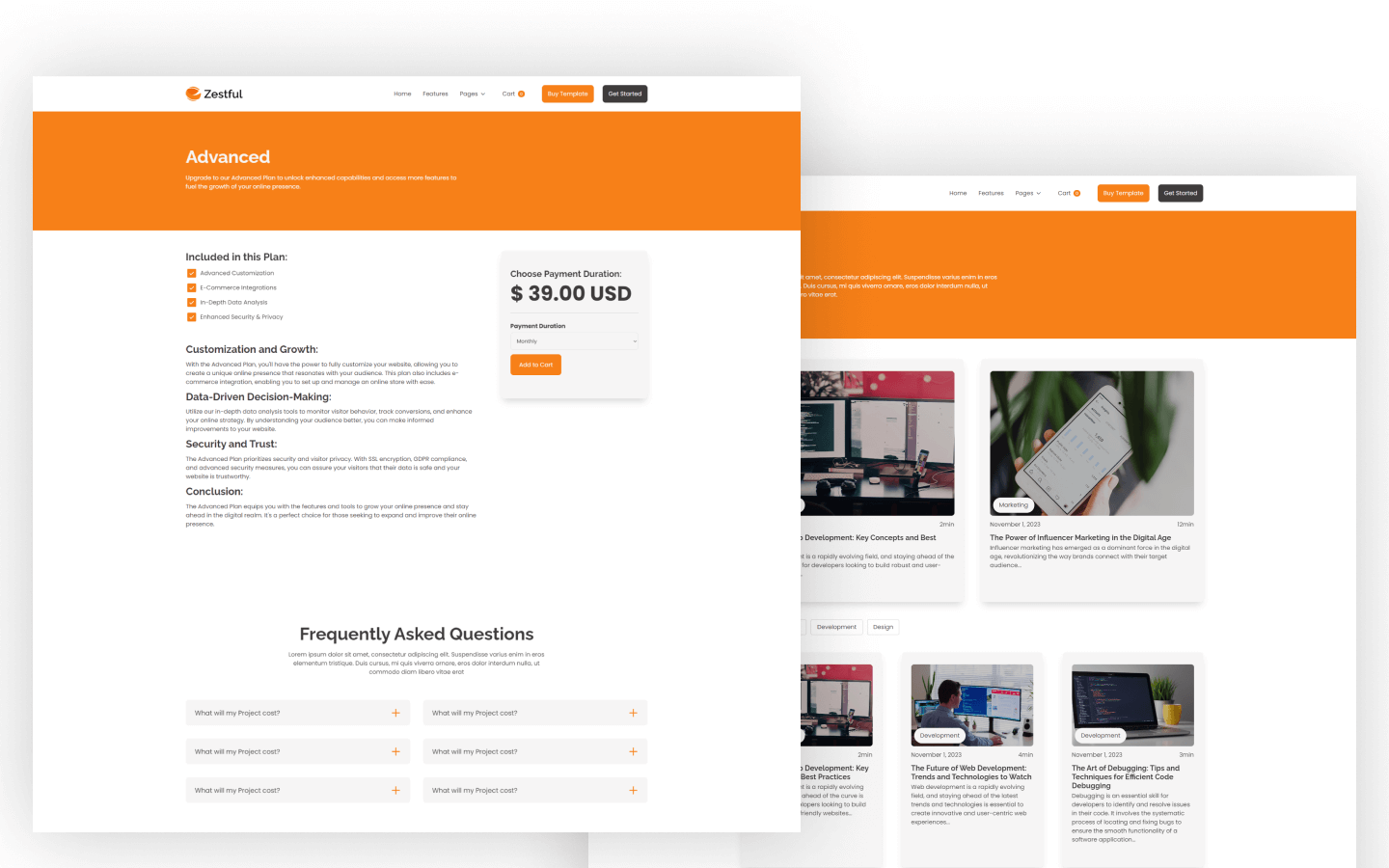 Zestful - SaaS HTML5 Responsive Website Template