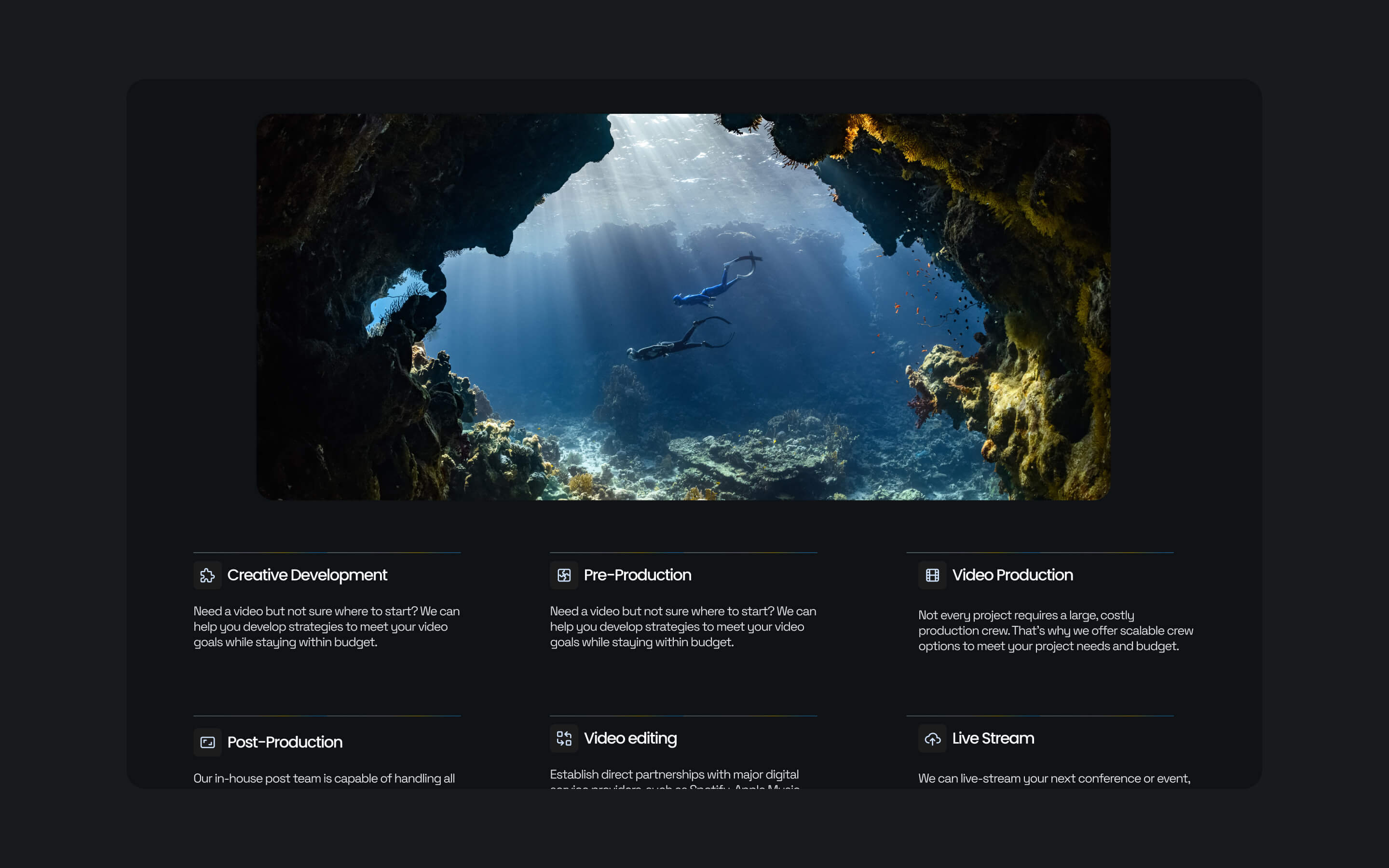 Motions - Video HTML5 Responsive Website Template