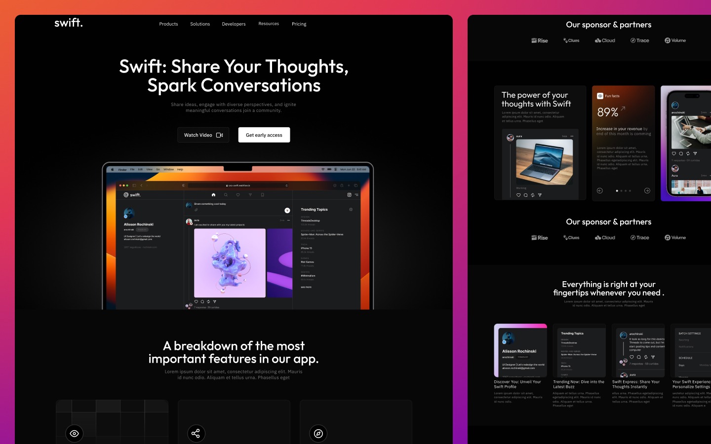 Swift - SaaS HTML5 Responsive Website Template