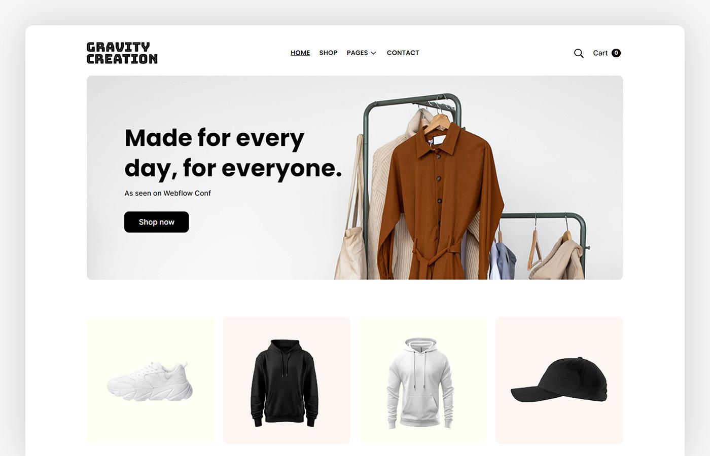 Gravity Creation - Retail HTML5 Responsive Website Template