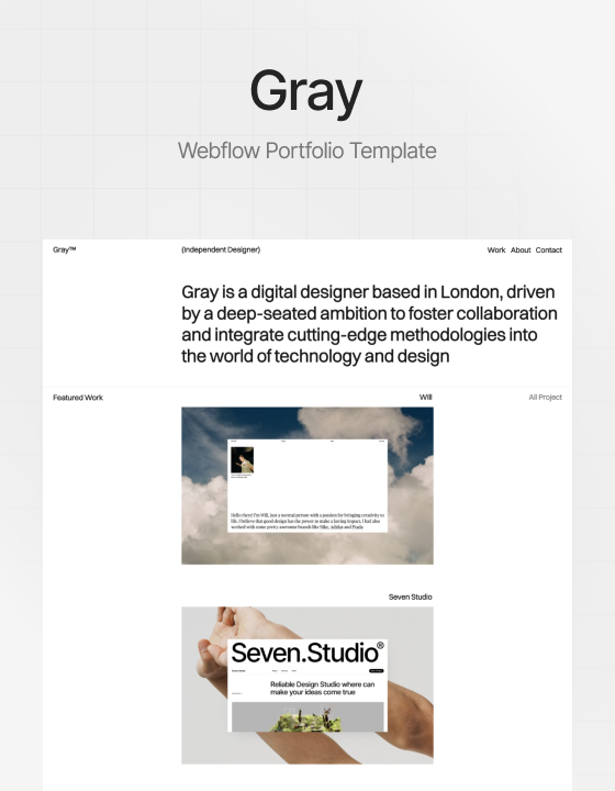Gray - Portfolio HTML5 Responsive Website Template