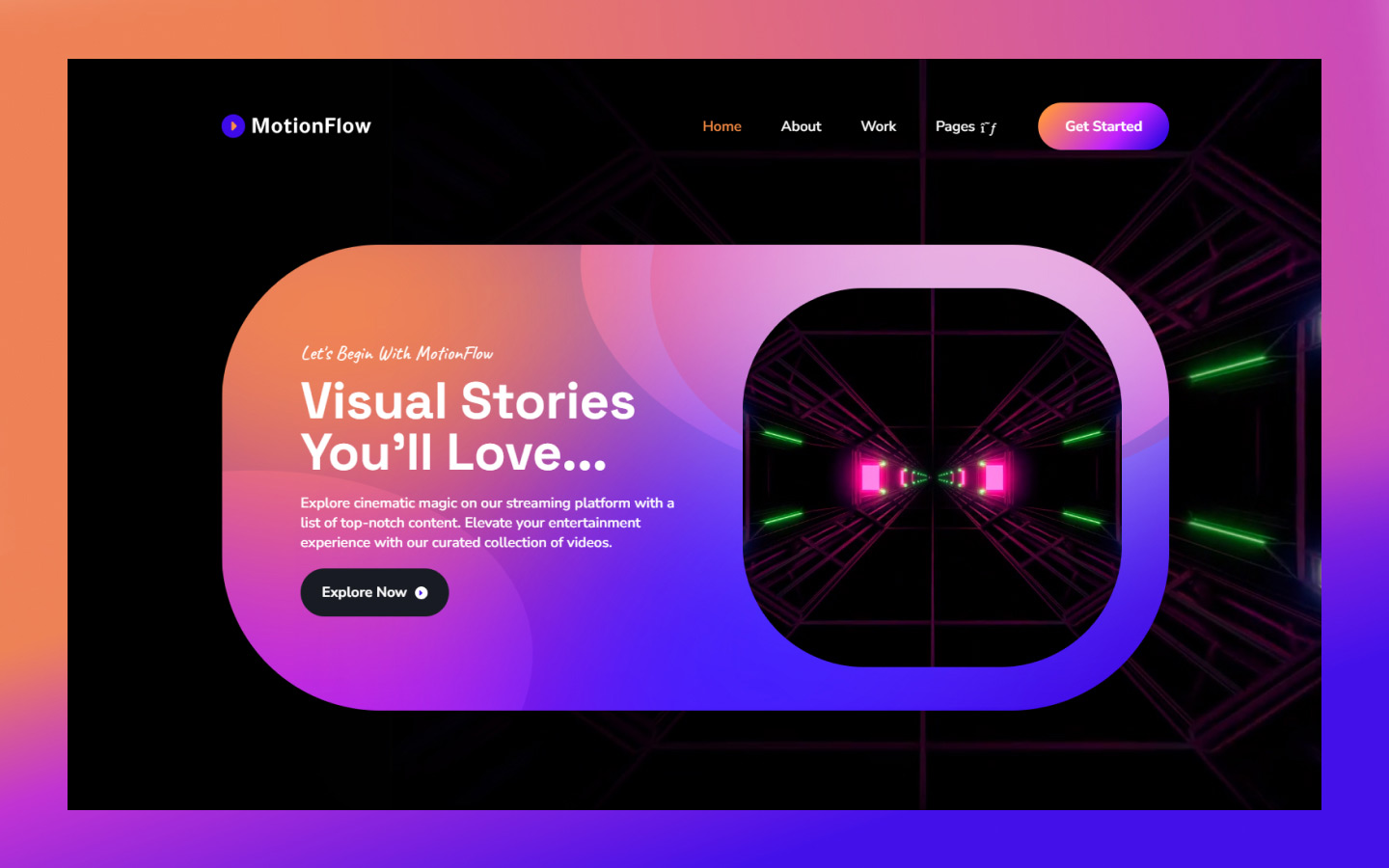 MotionFlow - Video HTML5 Responsive Website Template