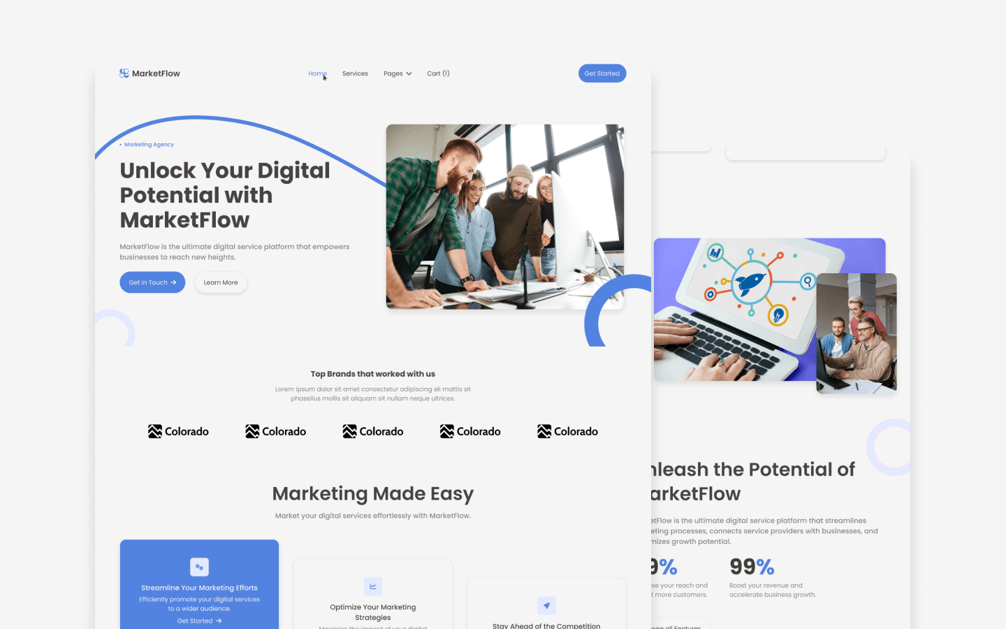 MarketFlow - Marketing HTML5 Responsive Website Template