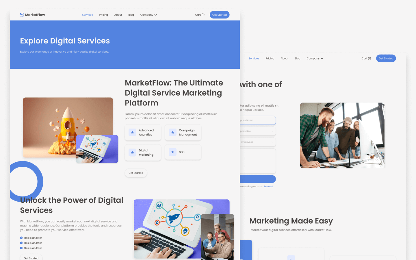 MarketFlow - Marketing HTML5 Responsive Website Template