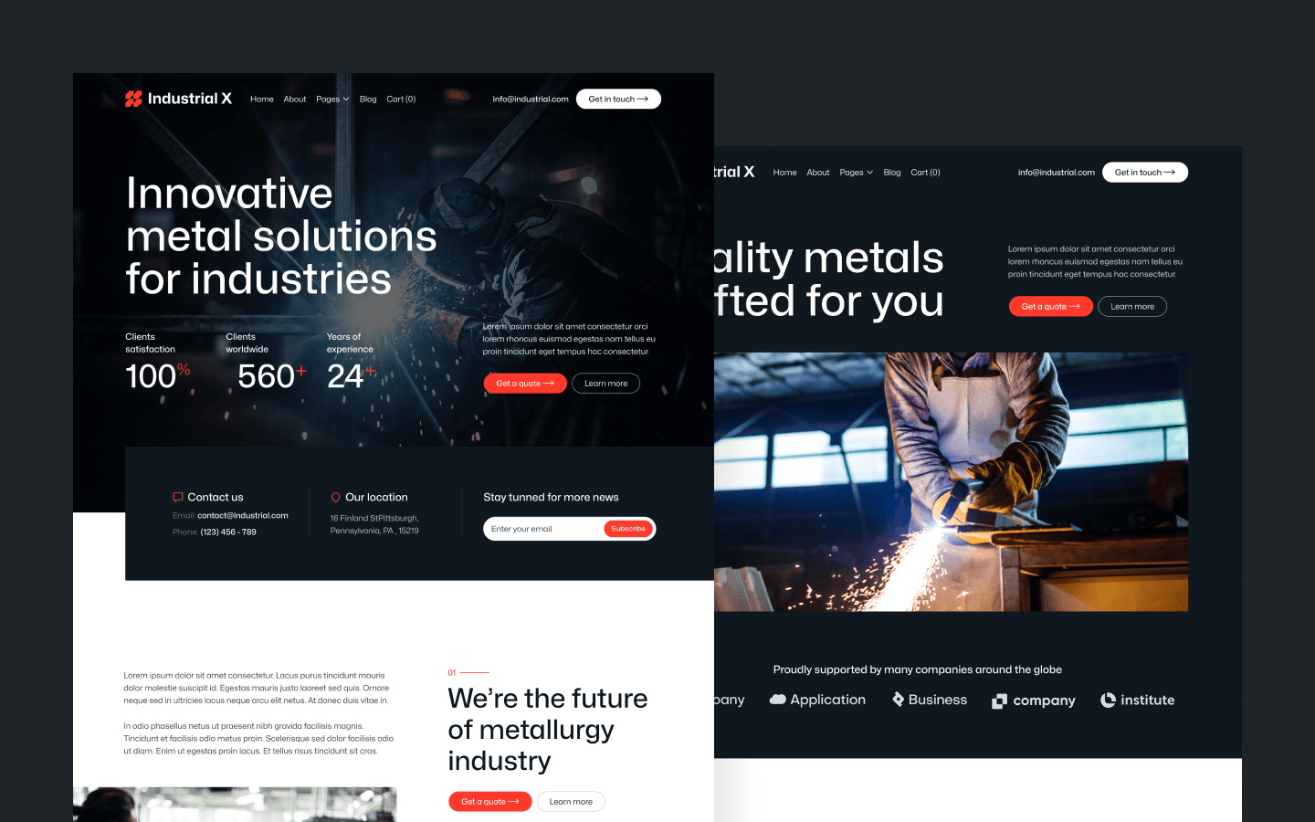 Industrial X - Business HTML5 Responsive Website Template