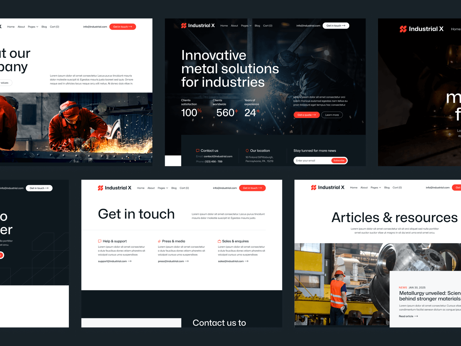 Industrial X - Business HTML5 Responsive Website Template