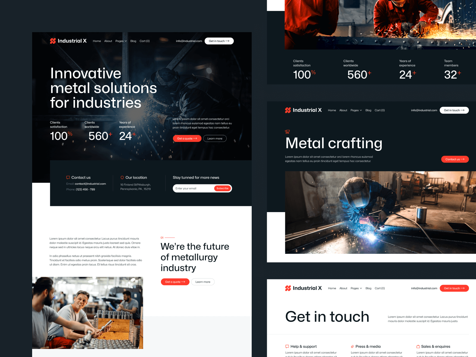 Industrial X - Business HTML5 Responsive Website Template