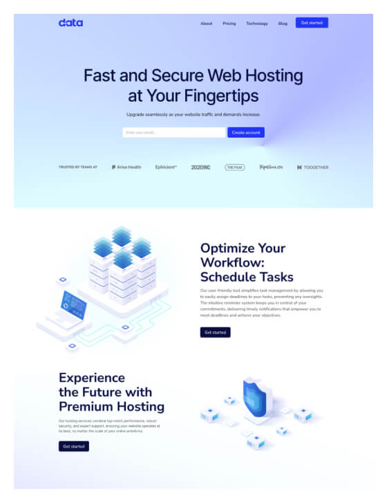 DataHub - Technology HTML5 Responsive Website Template