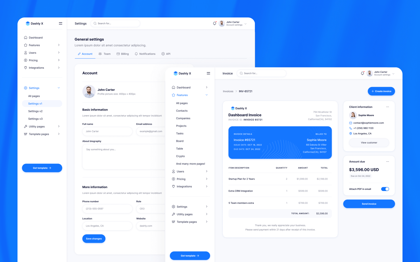 Dashly X - Dashboard HTML5 Responsive Website Template