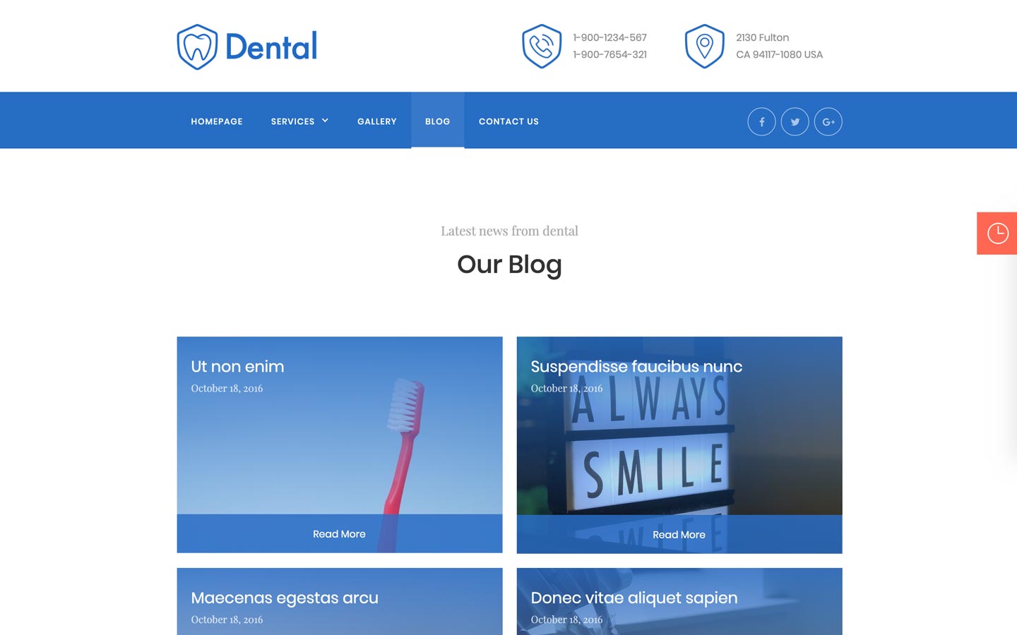 Dental - Dentist HTML5 Responsive Website Template