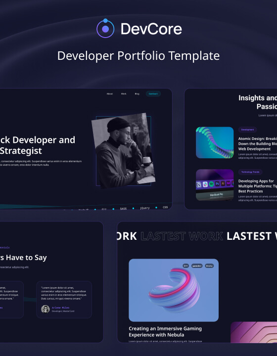 DevCore - Portfolio HTML5 Responsive Website Template
