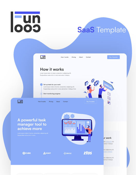 Fun cool - SaaS HTML5 Responsive Website Template