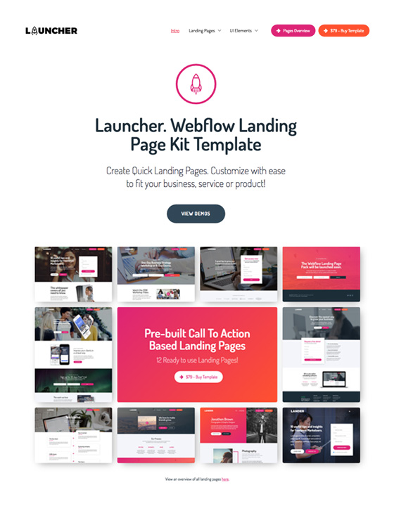 Launcher - Landing page HTML5 Responsive Website Template