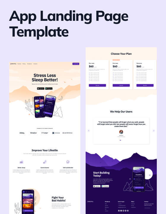 Restful - Landing page HTML5 Responsive Website Template