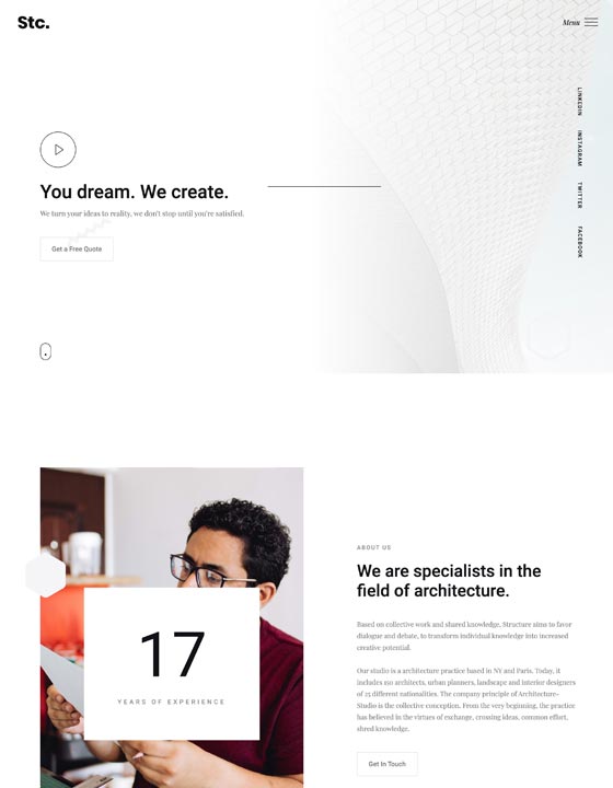 Structure - Architecture HTML5 Responsive Website Template