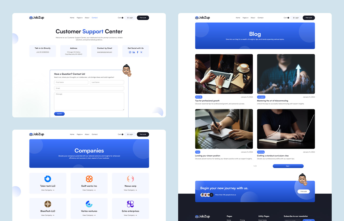 Jobzup - Job Portal HTML5 Responsive Website Template