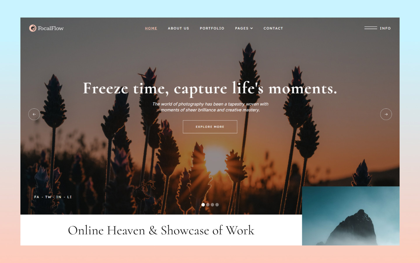 FocalFlow - Photography HTML5 Responsive Website Template