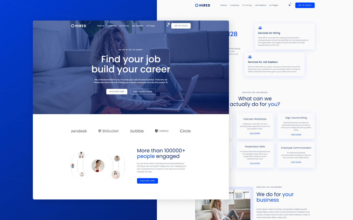 Hired 128 Plus - Recruitment HTML5 Responsive Website Template