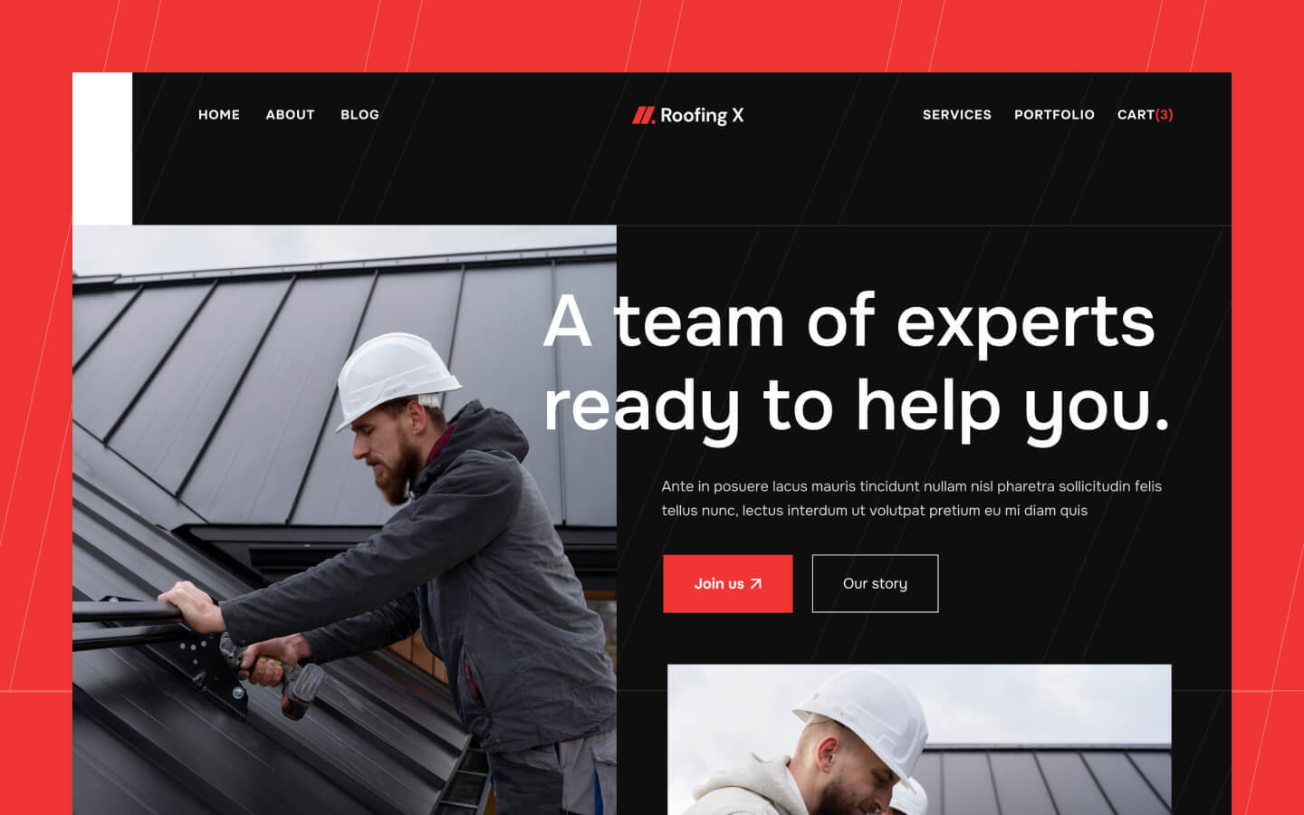 Roofing X - Construction HTML5 Responsive Website Template