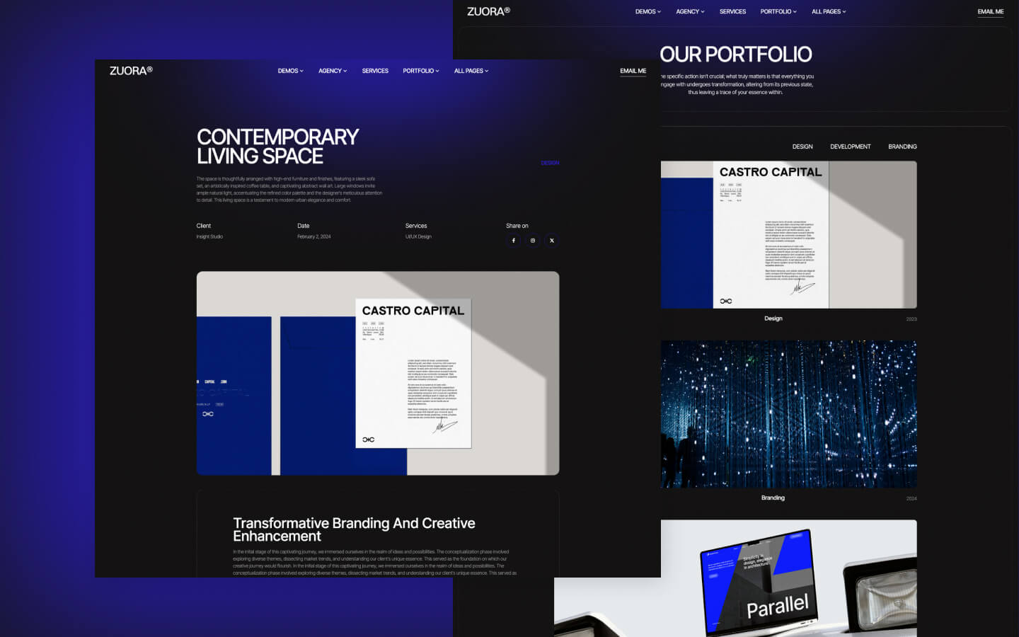 Zuora 128 Agency HTML5 Responsive site Template