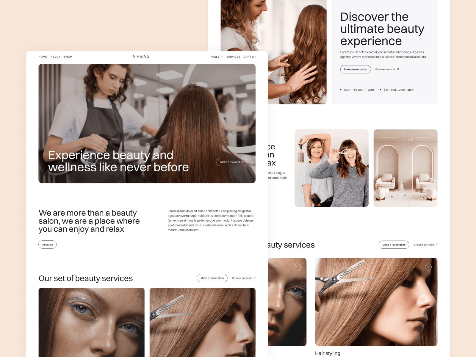 Hair X - Salon HTML5 Responsive Website Template