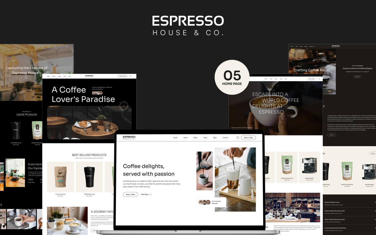 Espresso - Coffee Shop HTML5 Responsive Website Template