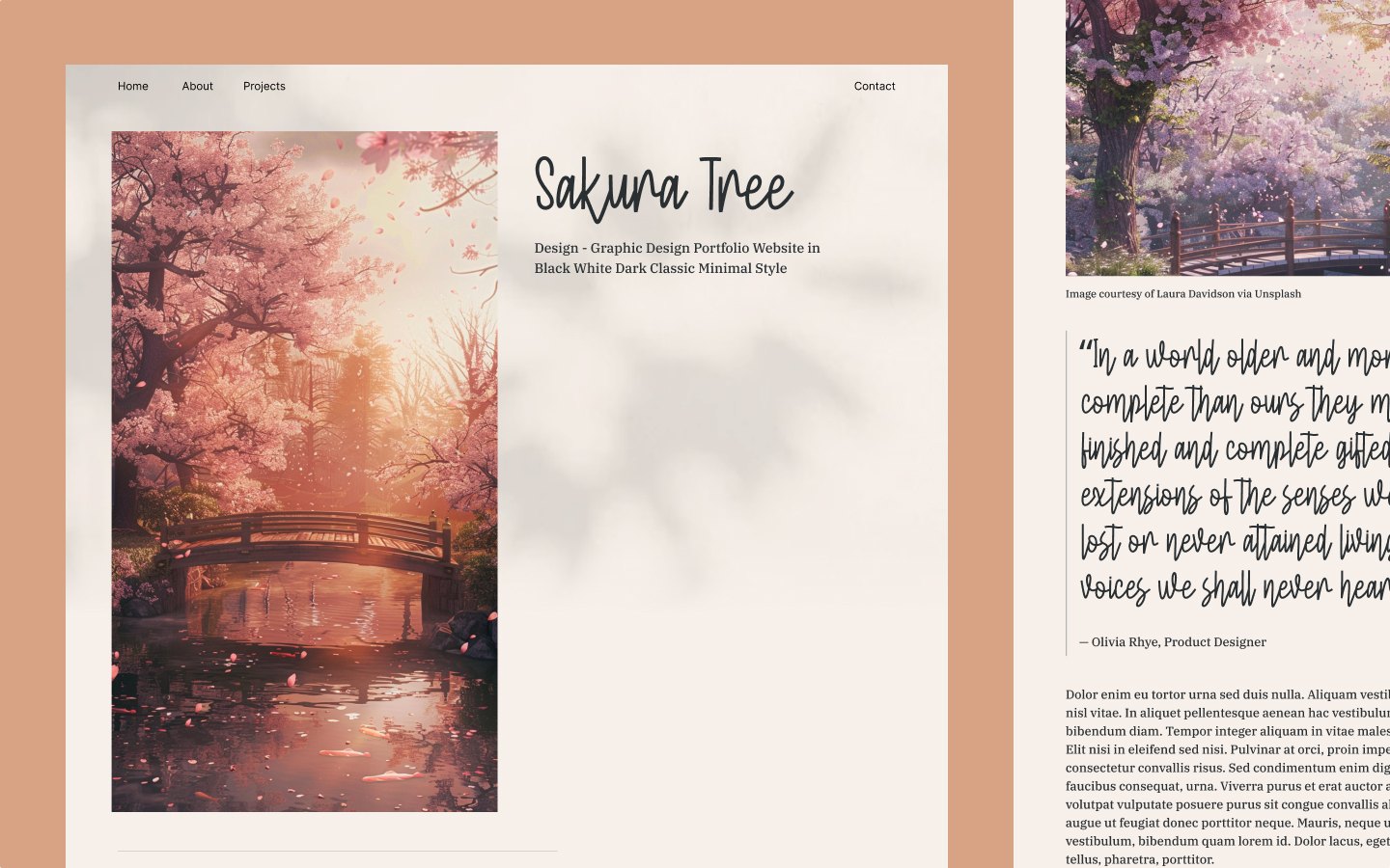 Sakura - Portfolio HTML5 Responsive Website Template