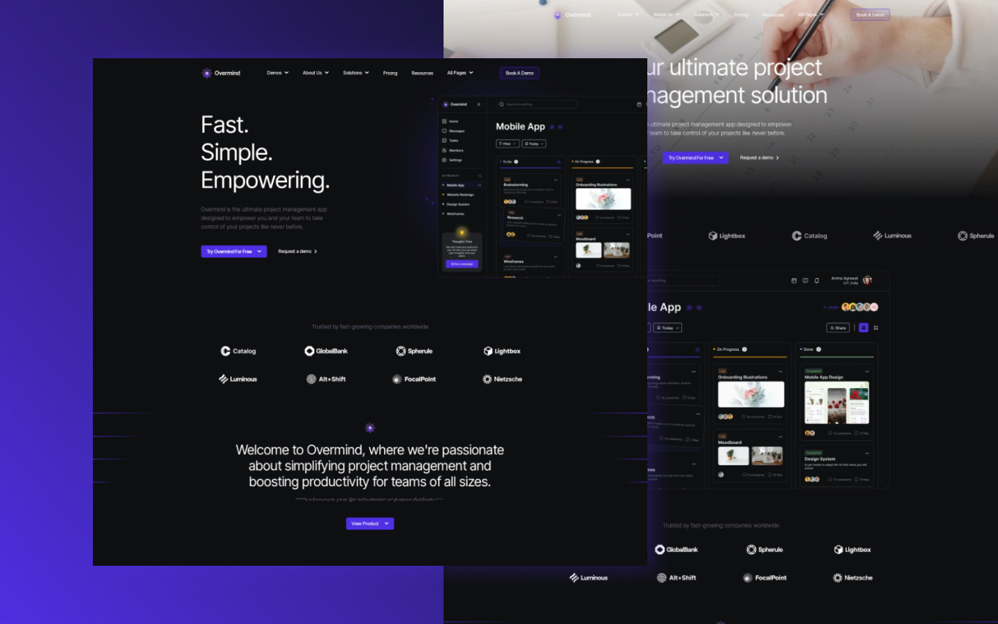 Overmind 128 CMS - SaaS HTML5 Responsive Website Template