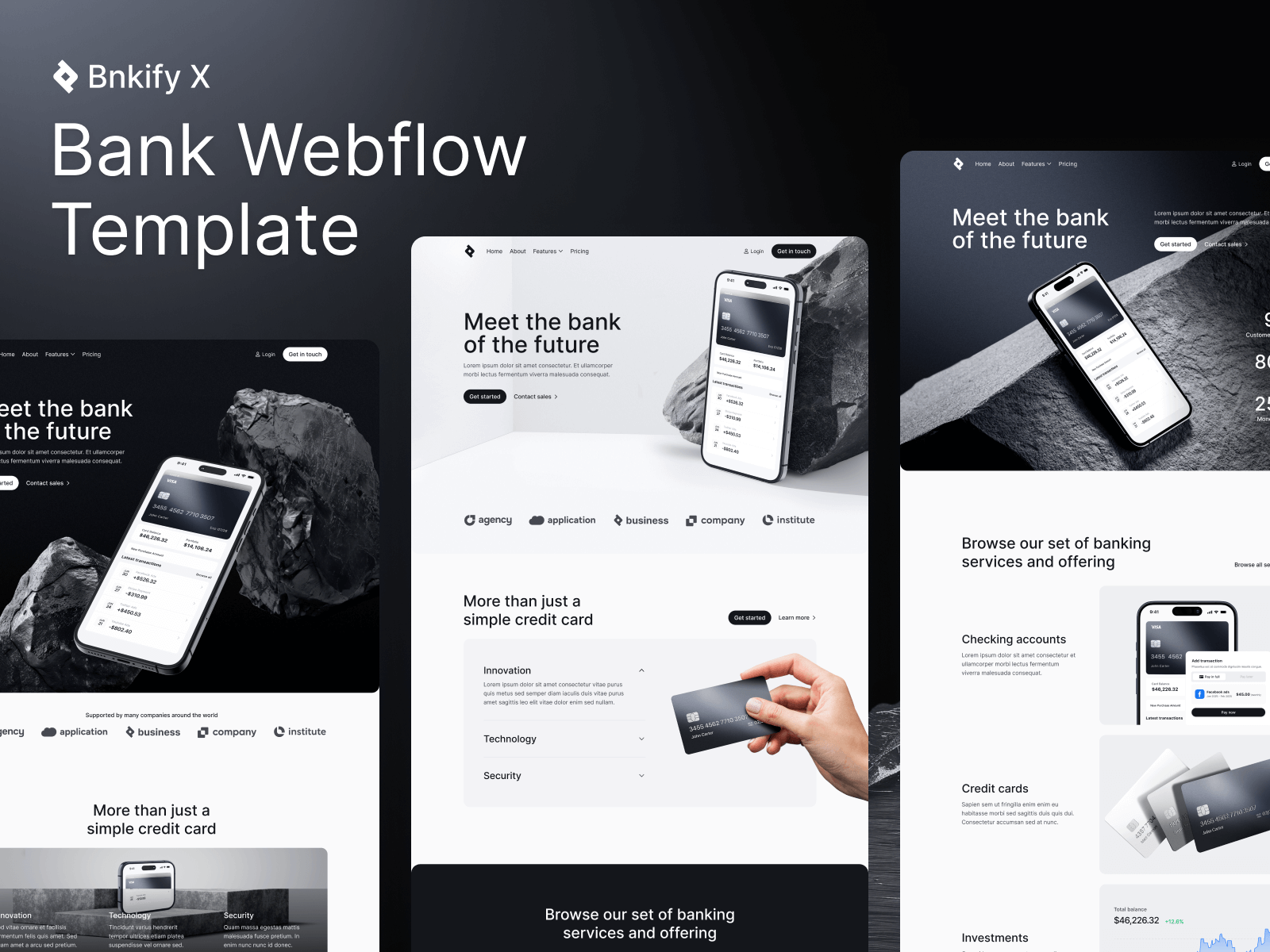 Bnkify X - Bank HTML5 Responsive Website Template