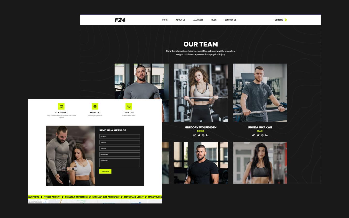 F24 - Gym HTML5 Responsive Website Template