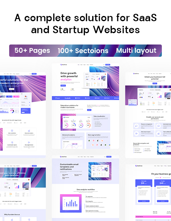 DataPulse - SaaS HTML5 Responsive Website Template