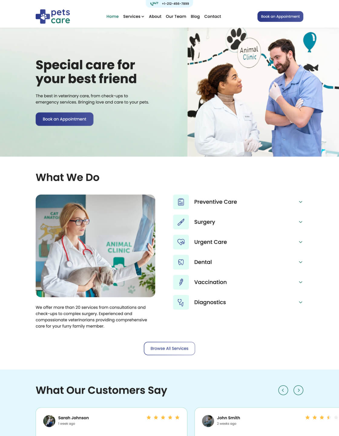 Pets Care - Medical HTML5 Responsive Website Template